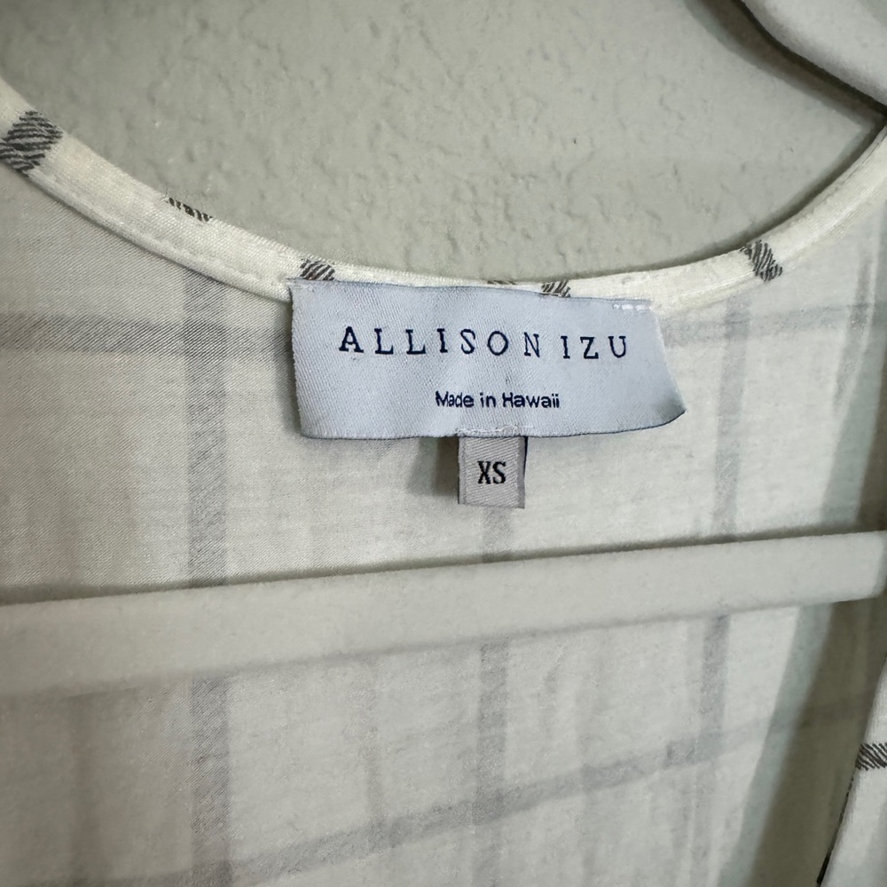 Allison Izu Grid Print Tank Top XS - Picture 2 of 3